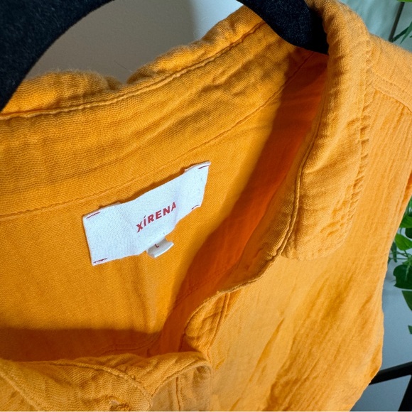 Xirena Gauze Cotton Scout Button Down Blouse size L Large - Picture 8 of 11
